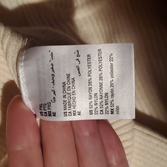 STYLE & CO PETITE CREAM RIBBED TURTLENECK SWEATER PXL - Picture 3 of 8